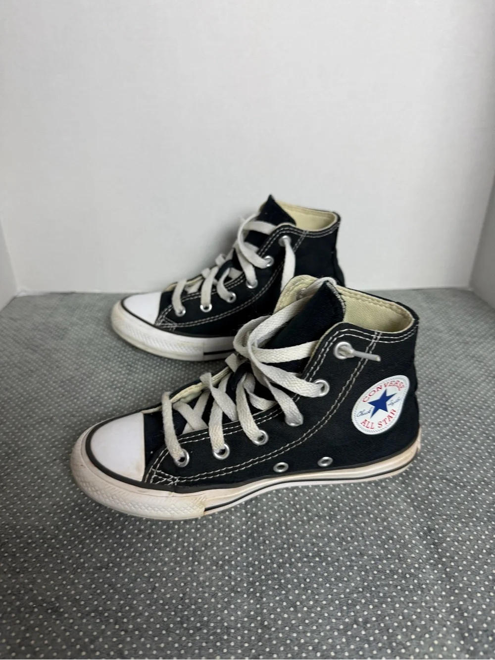 Converse Black and White High-Top Sneakers Kids size 13